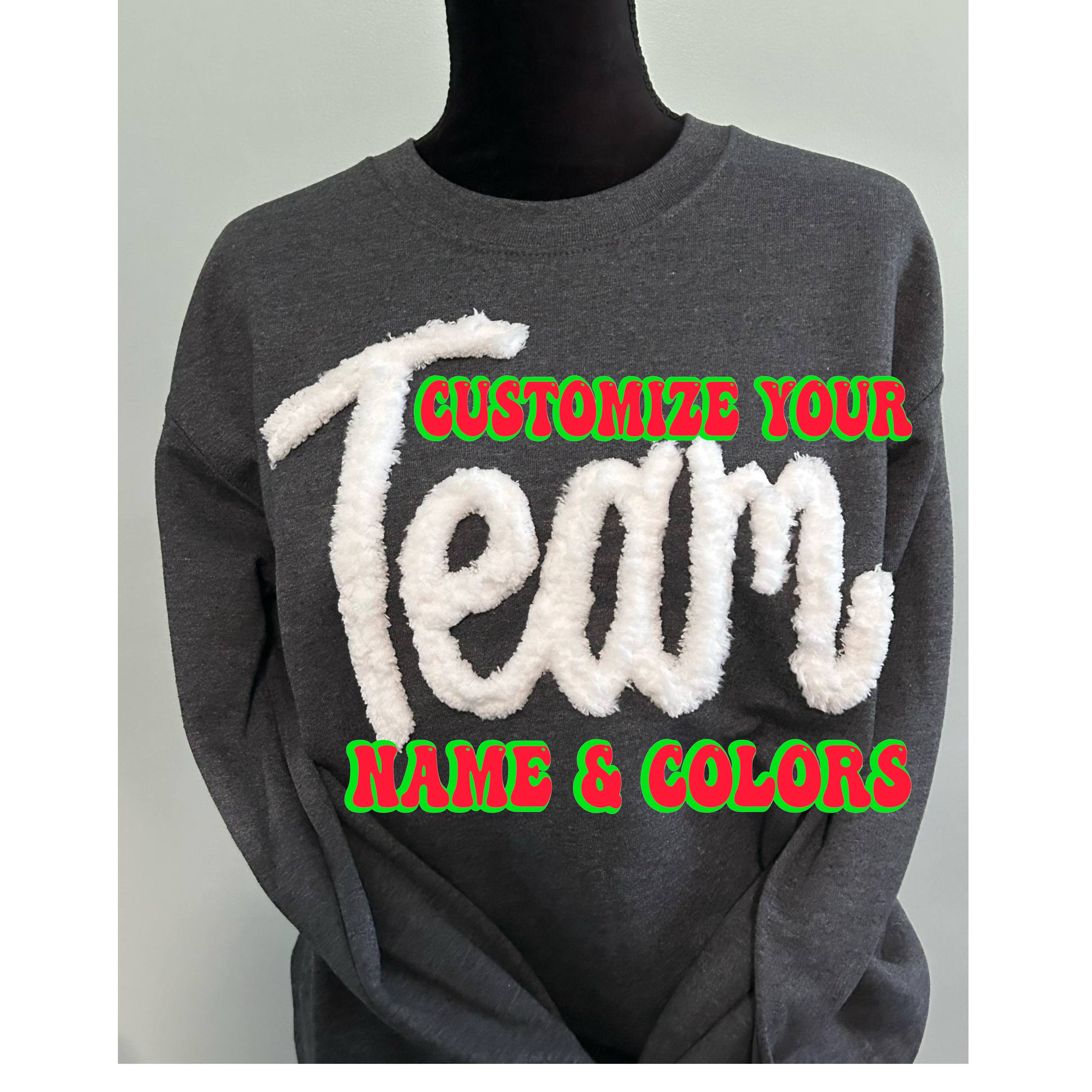 Adult Sizes - Custom Thick Chenille Sweatshirt – Sassy Crafts in KY