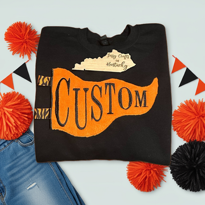 Custom Mascot Pennant Sweatshirt