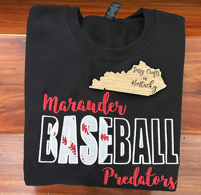 Custom Baseball Embroidered Sweatshirt