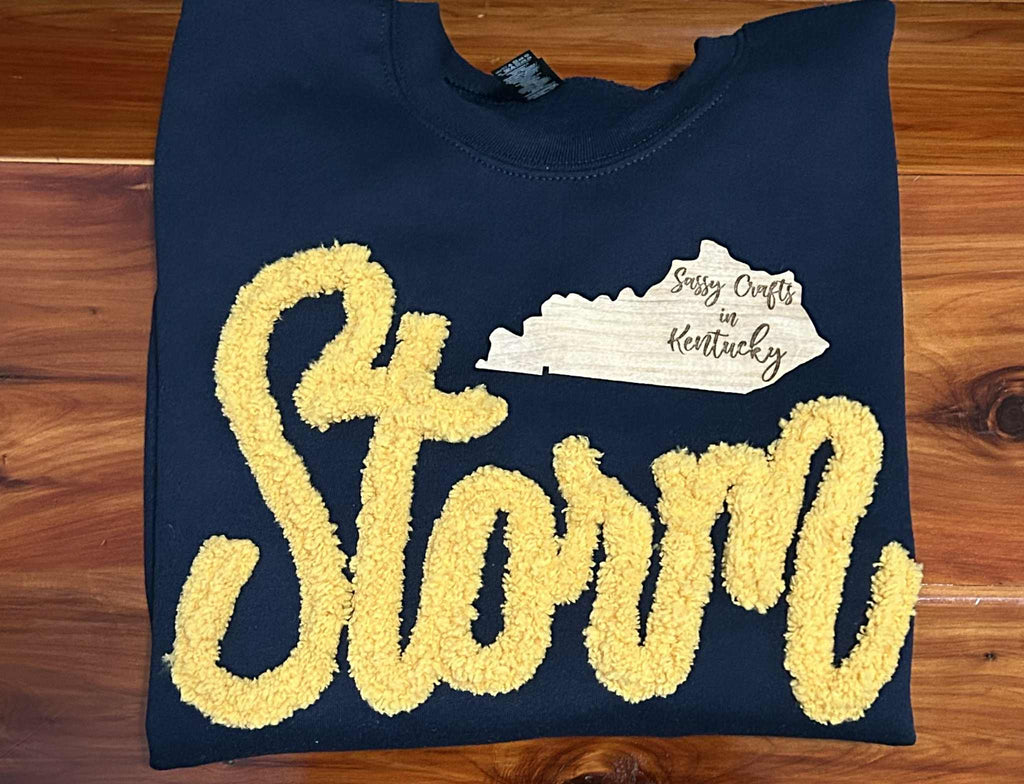 Adult Sizes - Custom Thick Chenille Sweatshirt