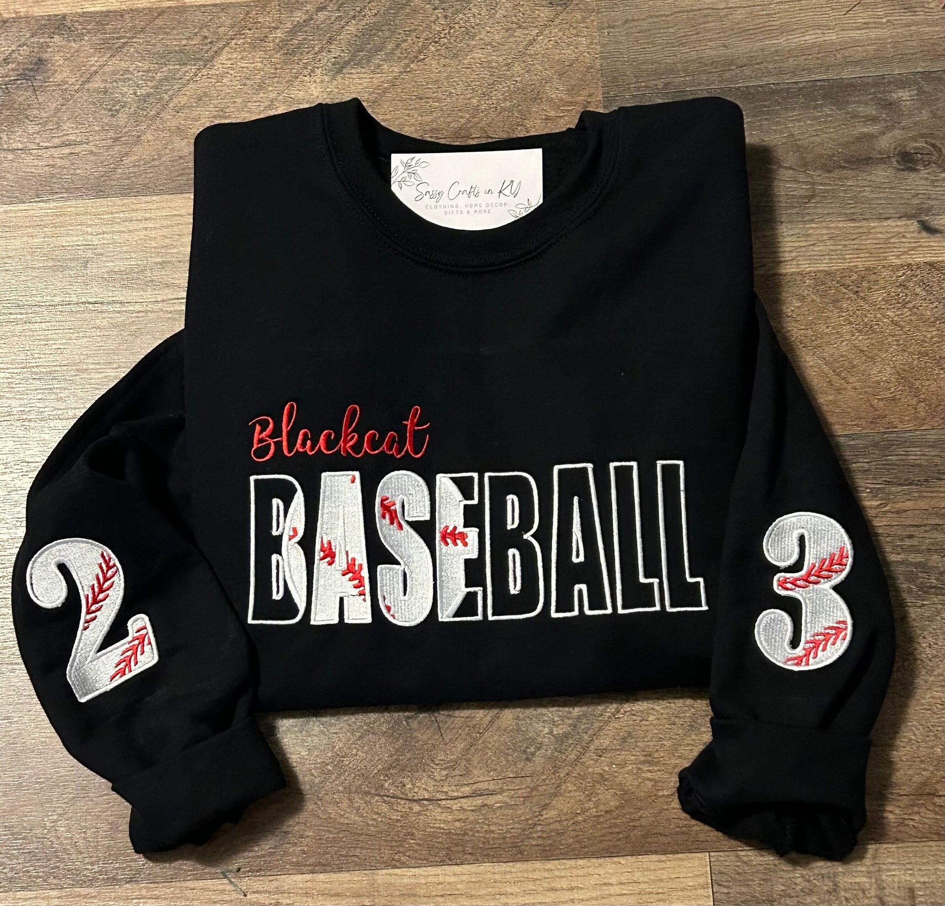 Custom Baseball Embroidered Sweatshirt,  Baseball Sweatshirt, Softball Sweatshirt, Softball, Baseball, Custom gift, Baseball Embroidery gift