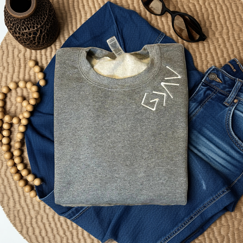 God is Greater Than My Highs and Lows Embroidered Sweatshirt