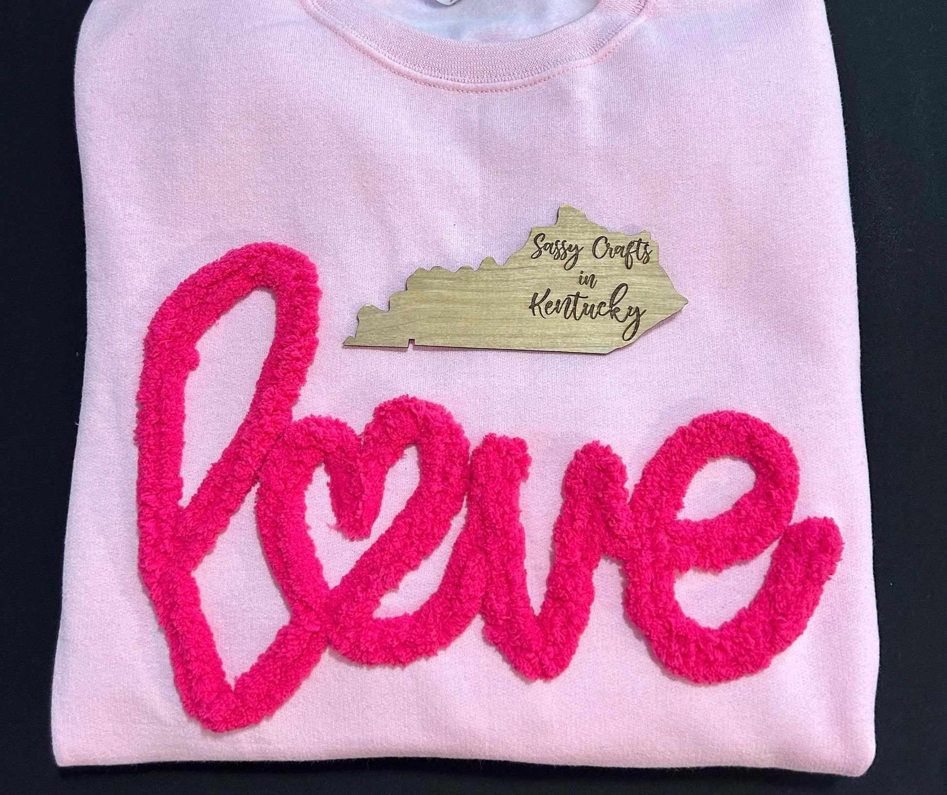 Love Chenille Yarn Sweatshirt