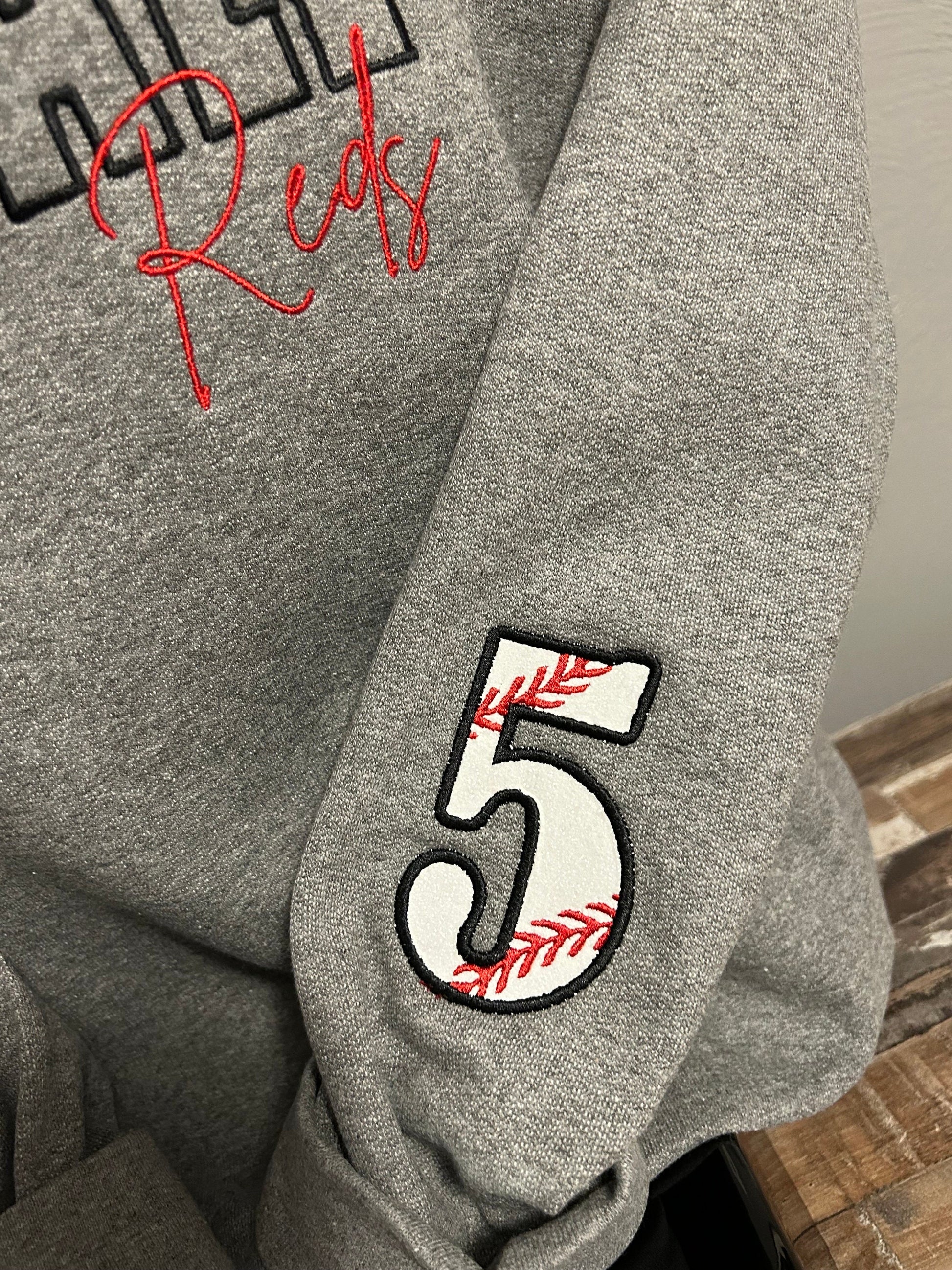 Custom Baseball Embroidered Sweatshirt,  Baseball Sweatshirt, Softball Sweatshirt, Softball, Baseball, Custom gift, Baseball Embroidery gift