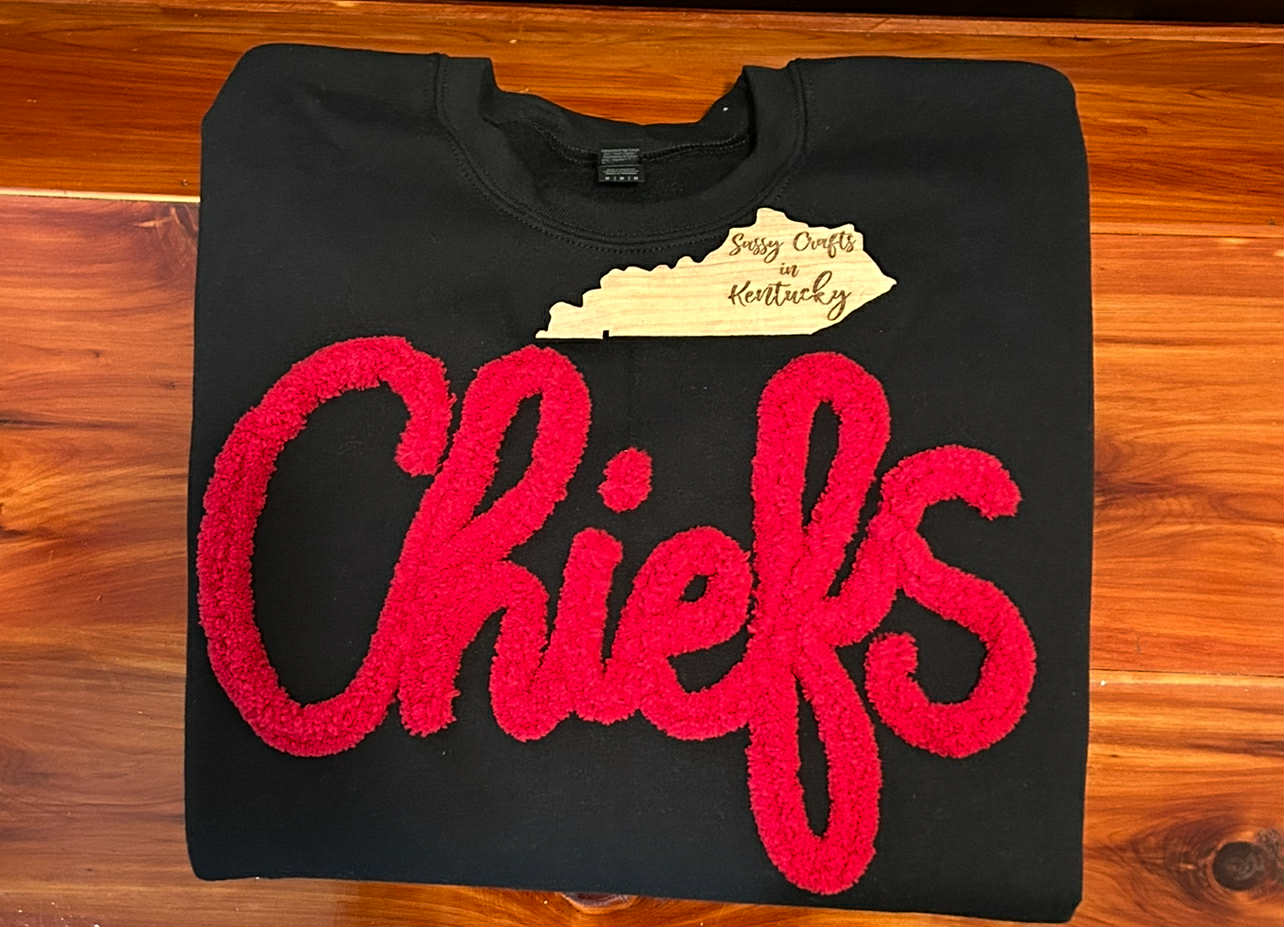 Adult Sizes - Custom Thick Chenille Sweatshirt