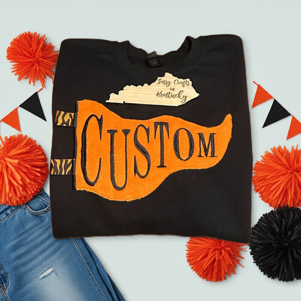 Custom Mascot Pennant Sweatshirt