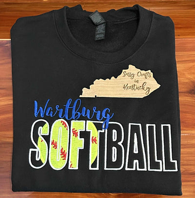 Softball Embroidered Sweatshirt