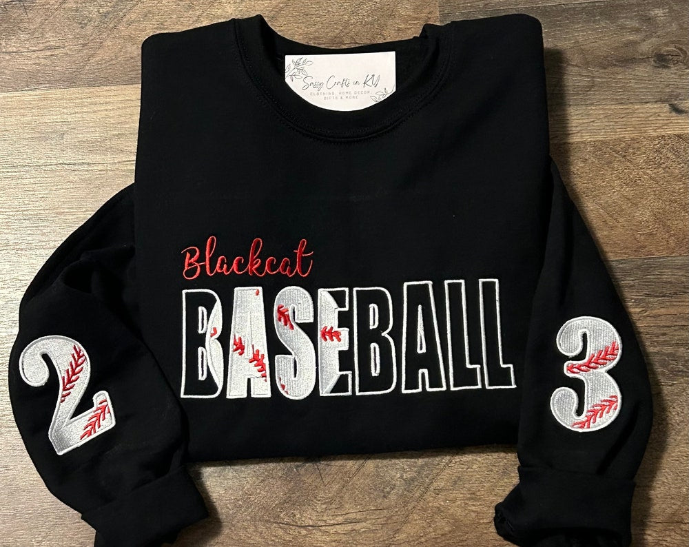 Custom Baseball Embroidered Sweatshirt