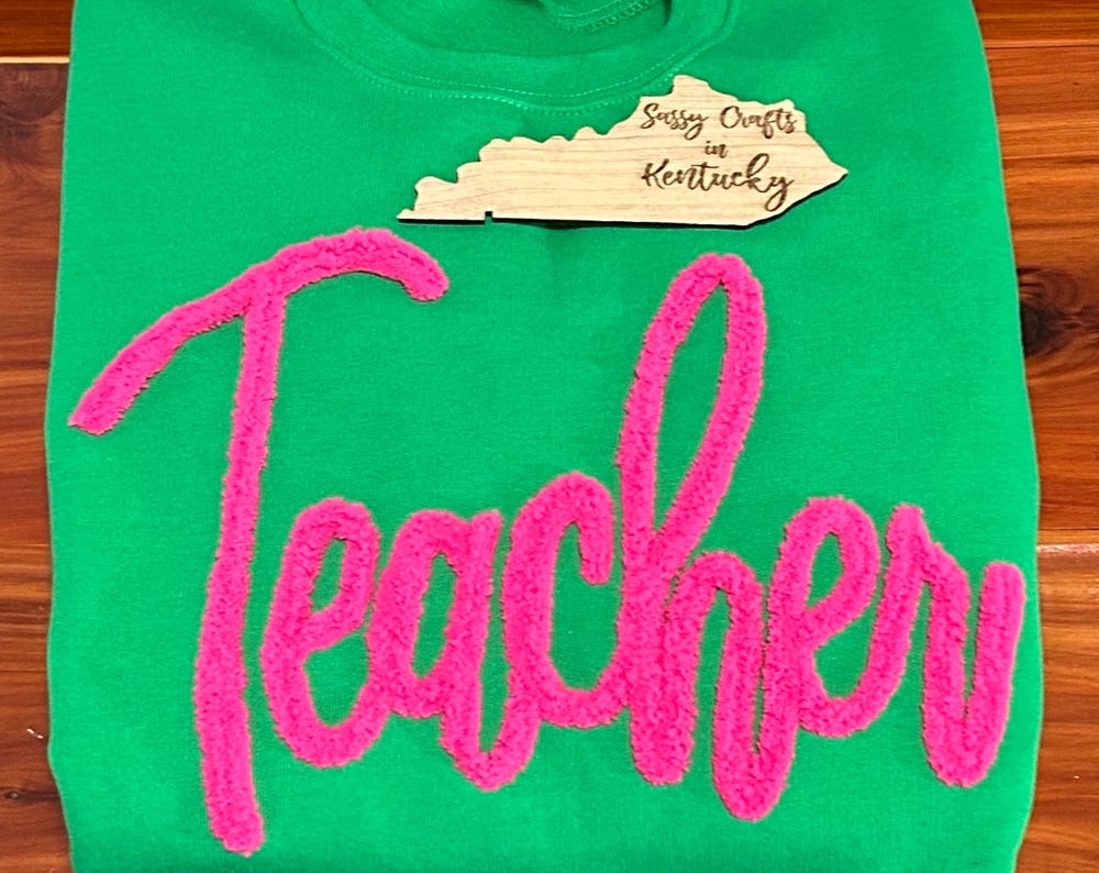 Teacher Custom Chenille Sweatshirt